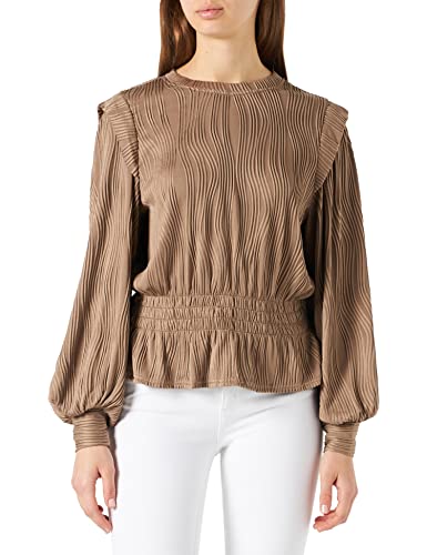 Pieces Damen Pcanela Smock Top Bluse, Fossil, M EU von PIECES