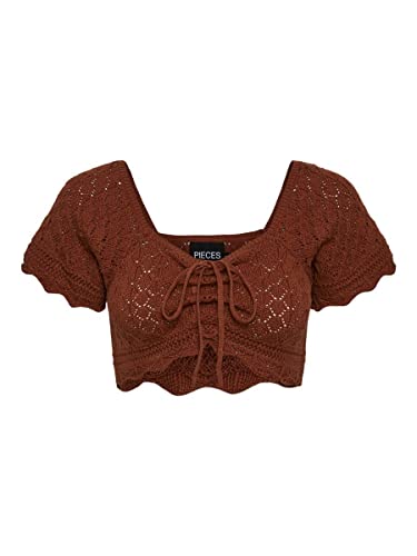 Pieces Damen Pcbluma Knit Top Bc Sww Strickshirt, Coconut Shell, XL EU von PIECES