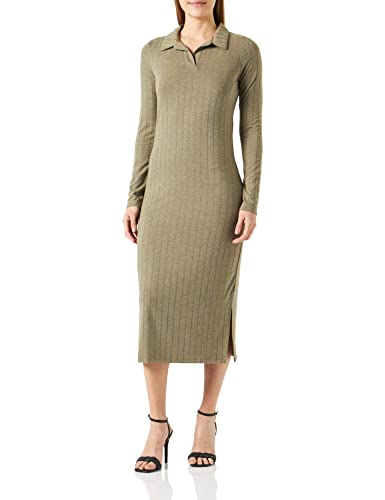 Pieces Damen Pcfemke Dress Bc Midikleid, Dark Olive, XL EU von PIECES