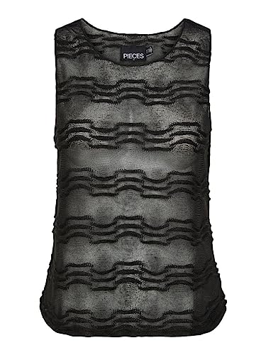 Pieces Damen Pcjomma Sl Knit D2d Pb Stricktop, Schwarz, S EU von PIECES