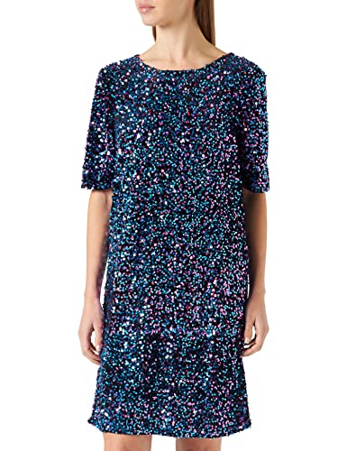 Pieces Damen Pckam Dress Kleid, Black/Detail:Multi Sequins, S EU von PIECES