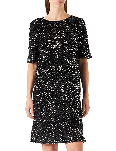 Pieces Damen Pckam Dress Kleid, Black/Detail:Silver, S EU von PIECES