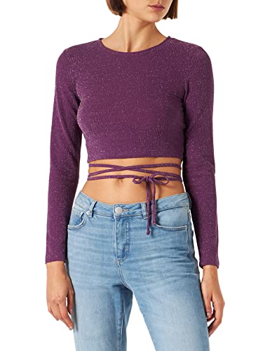 Pieces Damen Pclina Cropped String Top Langarmshirt, Charisma, L EU von PIECES