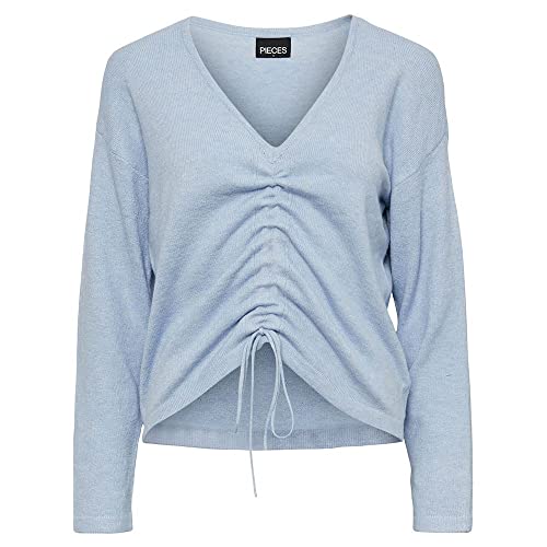 Pieces Damen Pcnandi V-Neck Knit Strickpullover, Kentucky Blue, M EU von PIECES