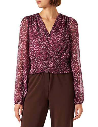 Pieces Damen Pcnavi Top Bc Bluse, Rose Violet/AOP:Graphic, L EU von PIECES