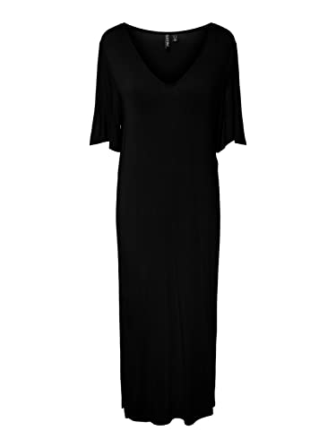 Pieces Damen Pcneora Midi Dress Sa Bc Kleid, Schwarz, S EU von PIECES