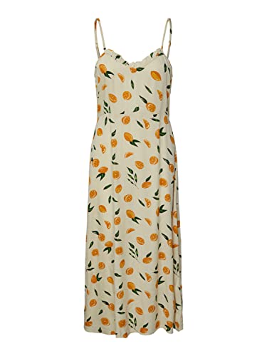 Pieces Damen Pcnya Slip Ankel Dress Bf Bc Kleid, Birch/AOP:Lemon, XS EU von PIECES