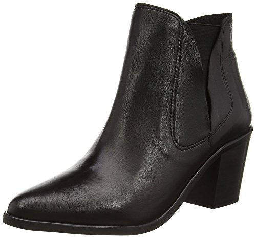 Pieces Damen Psumiko Leather Boot Schlupfstiefel, Schwarz (Black), 36 von PIECES