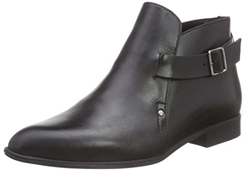 Pieces Damen Psutara Leather Buckle Chelsea Boots, Schwarz (Black), 36 von PIECES