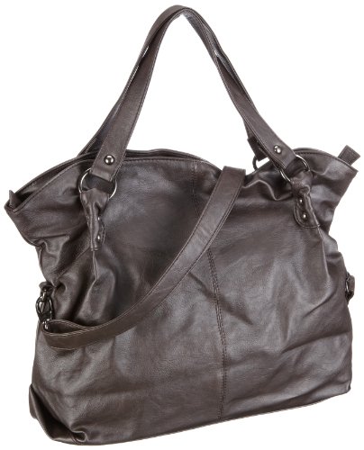 Pieces VALA Big Bag AU11 17033465, Damen Schultertaschen, Braun (Mocca), 37x30x15 cm (B x H x T) von PIECES