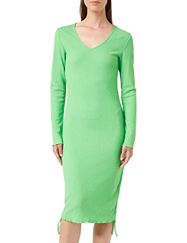 Pieces Women's PCBENDY LS Ruching Dress BC Kleid, Irish Green, S von PIECES