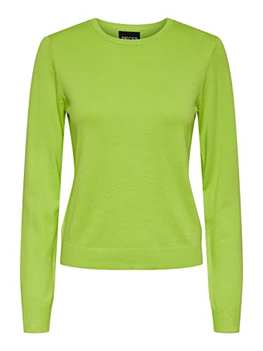 Pieces Women's PCBLEE LS O-Neck Knit Strickpullover, Tender Shoots, L von PIECES