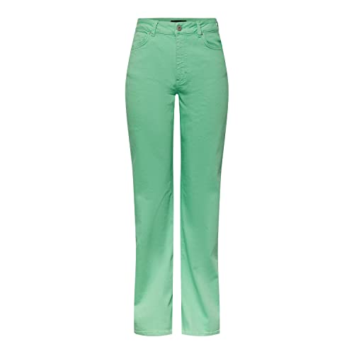 Pieces Women's PCHOLLY HW Wide Jeans Colour NOOS BC Hose, Absinthe Green, 30W / 30L von PIECES
