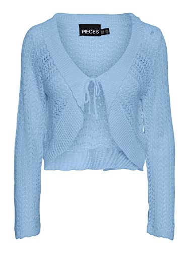 Pieces Women's PCKASSA LS Knit Cardigan, Airy Blue, L von PIECES