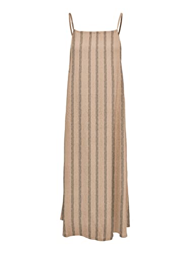 Pieces Women's PCLUNA Strap MIDI Dress SA BC Kleid, Nomad/Stripes:Sky Captain, M von PIECES