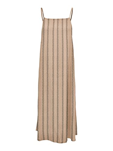 Pieces Women's PCLUNA Strap MIDI Dress SA BC Kleid, Nomad/Stripes:Sky Captain, XL von PIECES
