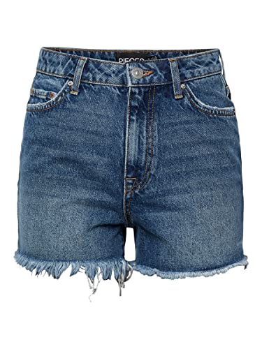 Pieces Women's PCTULLA HW MB184 NOOS BC Shorts, Medium Blue Denim, M Pieces Women's PCTULLA HW MB184 NOOS BC Shorts, Medium Blue Denim, M von PIECES