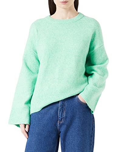 Pieces Women's PCTULLE LS Oversize O-Neck Knit BC Strickpullover, Absinthe Green, M von PIECES