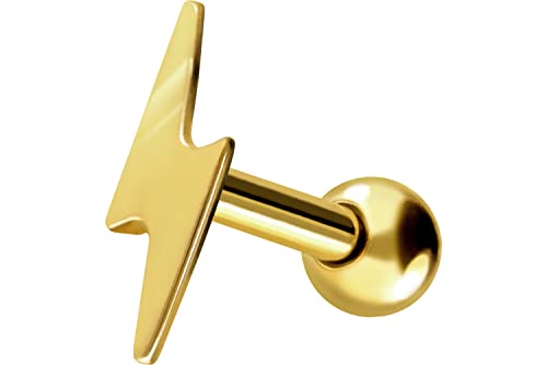PIERCINGLINE 750er Gold Ohrpiercing | 18 KARAT | BLITZ | Piercing Ohr Stecker | Farbauswahl PIERCINGLINE 750er Gold Ohrpiercing | 18 KARAT | BLITZ | Piercing Ohr Stecker | Farbauswahl von PIERCINGLINE