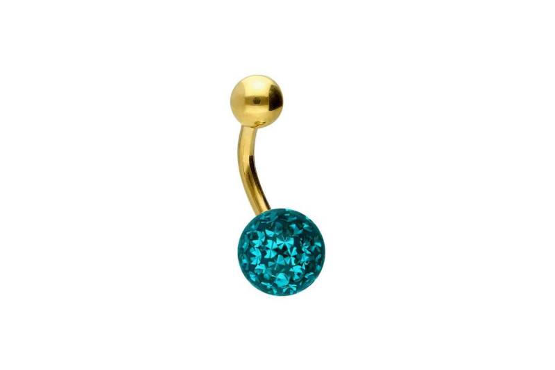 PIERCINGLINE Bauchnabelpiercing Chirurgenstahl Bananabell EPOXY- + CHIRURGENSTAHL-KUGEL (Bananabells, 1-tlg) von PIERCINGLINE