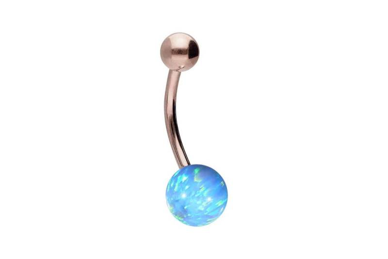 PIERCINGLINE Bauchnabelpiercing (Bananabells, Chirurgenstahl Bananabell SYNTHETISCHER OPAL + CHIRURGENSTAHL-KUGEL) von PIERCINGLINE