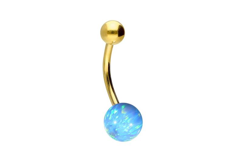 PIERCINGLINE Bauchnabelpiercing (Bananabells, Chirurgenstahl Bananabell SYNTHETISCHER OPAL + CHIRURGENSTAHL-KUGEL) von PIERCINGLINE