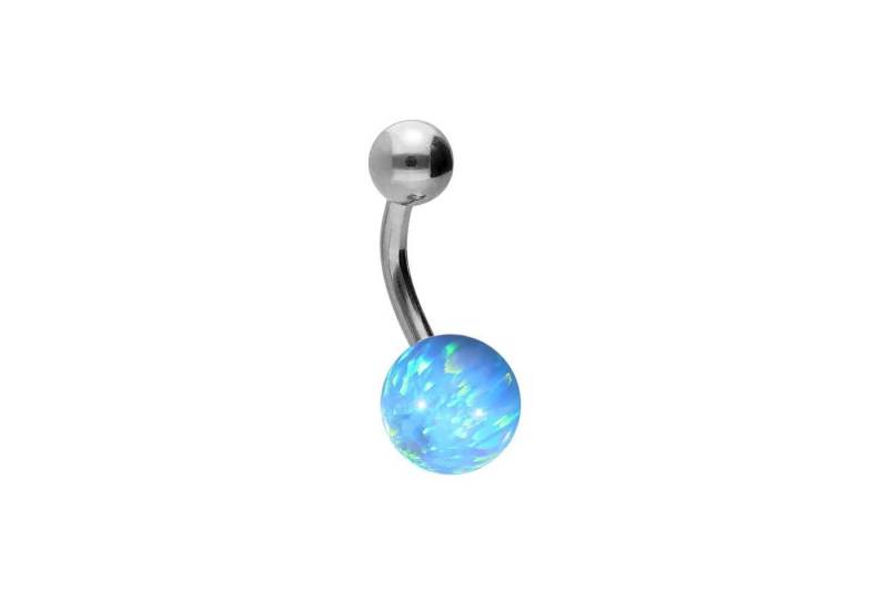 PIERCINGLINE Bauchnabelpiercing (Bananabells, Chirurgenstahl Bananabell SYNTHETISCHER OPAL + CHIRURGENSTAHL-KUGEL) von PIERCINGLINE