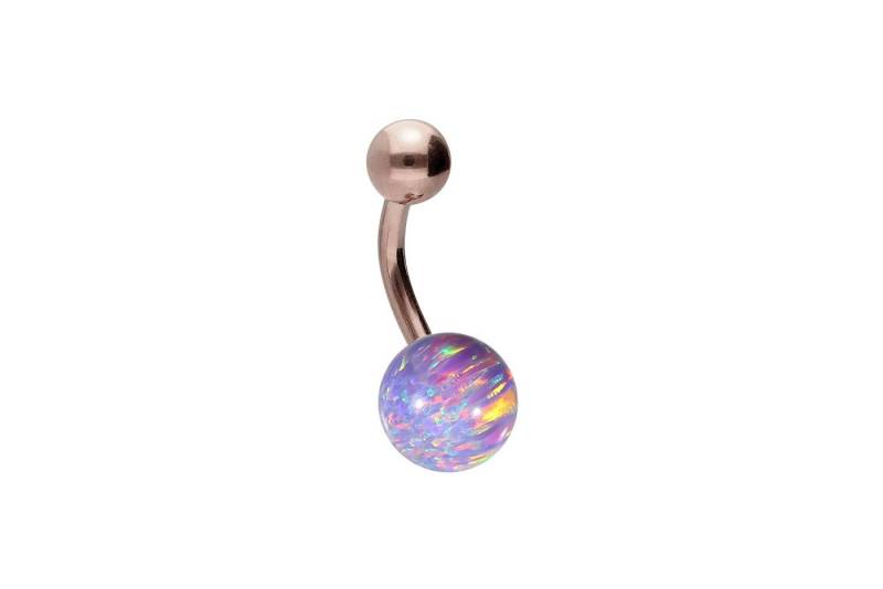 PIERCINGLINE Bauchnabelpiercing (Bananabells, Chirurgenstahl Bananabell SYNTHETISCHER OPAL + CHIRURGENSTAHL-KUGEL) von PIERCINGLINE
