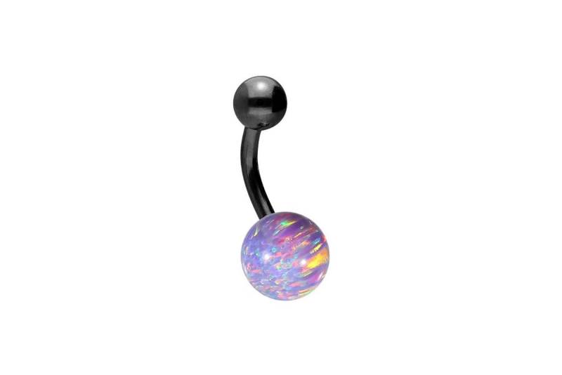 PIERCINGLINE Bauchnabelpiercing (Bananabells, Chirurgenstahl Bananabell SYNTHETISCHER OPAL + CHIRURGENSTAHL-KUGEL) von PIERCINGLINE