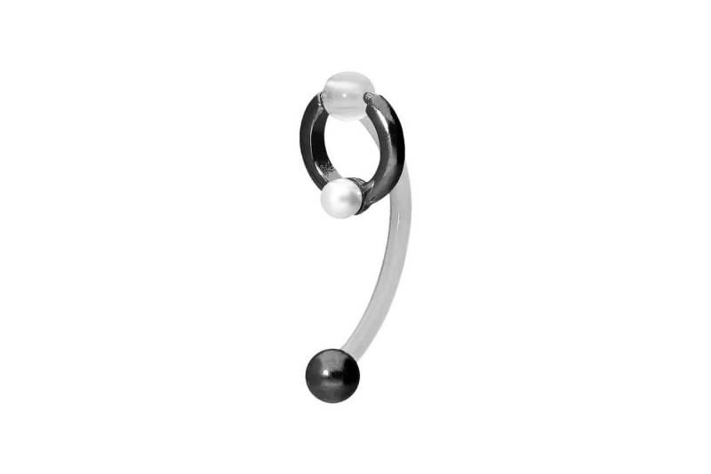 PIERCINGLINE Bauchnabelpiercing PMFK Bananabell mit Chirurgenstahl-Design RING + SYNTHETISCHE PERLE (Bananabells, 1-tlg) von PIERCINGLINE