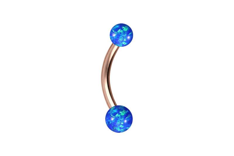 PIERCINGLINE Bauchnabelpiercing (Bananabells, Titan Mini Bananabell SYNTHETISCHE OPALE) von PIERCINGLINE