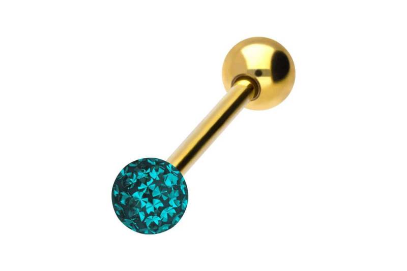 PIERCINGLINE Brustwarzenpiercing Chirurgenstahl Barbell EPOXY- + CHIRURGENSTAHL-KUGEL (Barbells / 1 Stk) von PIERCINGLINE