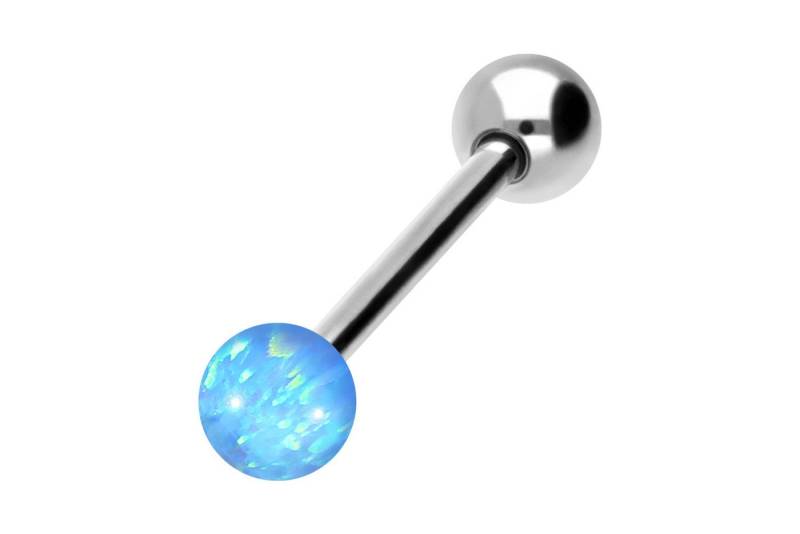 PIERCINGLINE Brustwarzenpiercing (Barbells, Chirurgenstahl Barbell SYNTHETISCHER OPAL + CHIRURGENSTAHL-KUGEL) von PIERCINGLINE