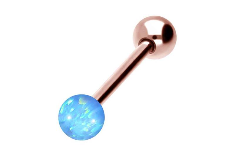 PIERCINGLINE Brustwarzenpiercing (Barbells, Chirurgenstahl Barbell SYNTHETISCHER OPAL + CHIRURGENSTAHL-KUGEL) von PIERCINGLINE