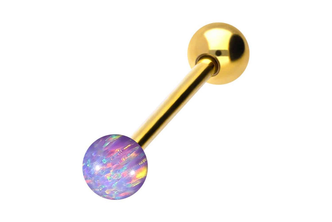 PIERCINGLINE Brustwarzenpiercing (Barbells, Chirurgenstahl Barbell SYNTHETISCHER OPAL + CHIRURGENSTAHL-KUGEL) von PIERCINGLINE