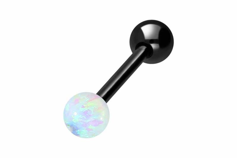 PIERCINGLINE Brustwarzenpiercing (Barbells, Chirurgenstahl Barbell SYNTHETISCHER OPAL + CHIRURGENSTAHL-KUGEL) von PIERCINGLINE