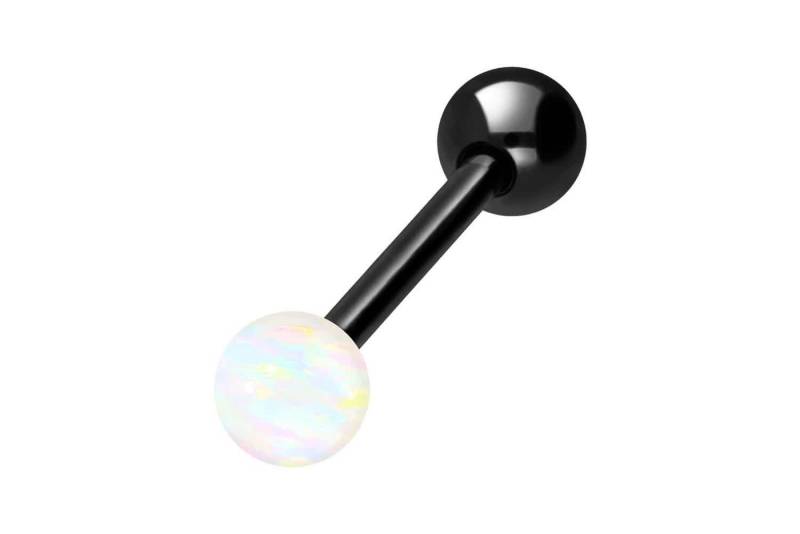 PIERCINGLINE Augenbrauenpiercing Titan Barbell SYNTHETISCHER OPAL + TITAN-KUGEL (Barbells / 1 Stk) von PIERCINGLINE