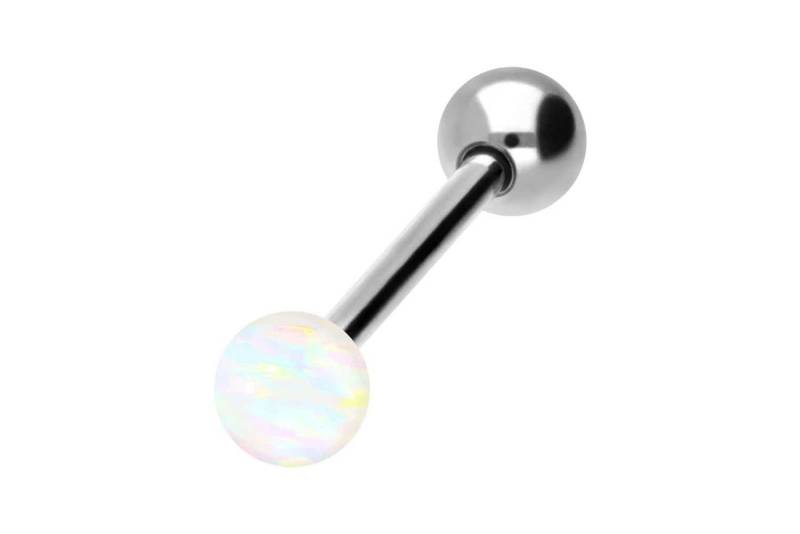 PIERCINGLINE Brustwarzenpiercing (Barbells, Titan Barbell SYNTHETISCHER OPAL + TITAN-KUGEL) von PIERCINGLINE