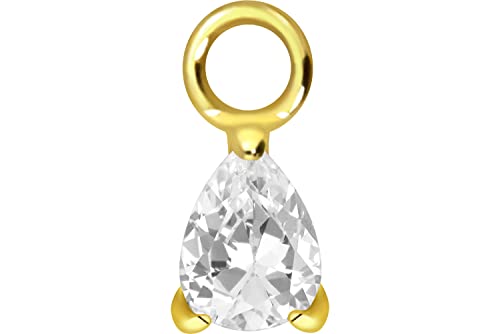 PIERCINGLINE Chirurgenstahl Anhänger für Clicker Piercing-Ringe & Kreolen | KRISTALLTROPFEN | Piercing Ohr Helix | Farbauswahl PIERCINGLINE Chirurgenstahl Anhänger für Clicker Piercing-Ringe & Kreolen | KRISTALLTROPFEN | Piercing Ohr Helix | Farbauswahl von PIERCINGLINE