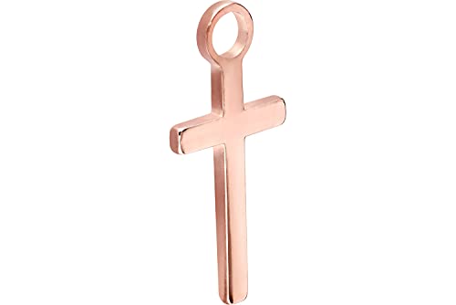 PIERCINGLINE Chirurgenstahl Anhänger für Clicker Ringe & Kreolen KREUZ Piercing Ohr Helix Roségoldfarben von PIERCINGLINE