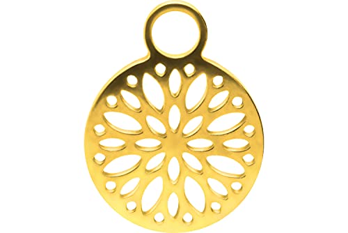 PIERCINGLINE Chirurgenstahl Anhänger für Clicker Ringe & Kreolen MANDALA Piercing Ohr Helix Goldfarben von PIERCINGLINE