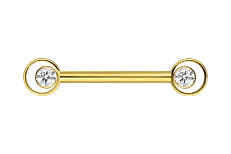PIERCINGLINE Intimpiercing Titan Nippelpiercing mit Innengewinde RING + KRISTALL (Barbells / 1 Stk) von PIERCINGLINE