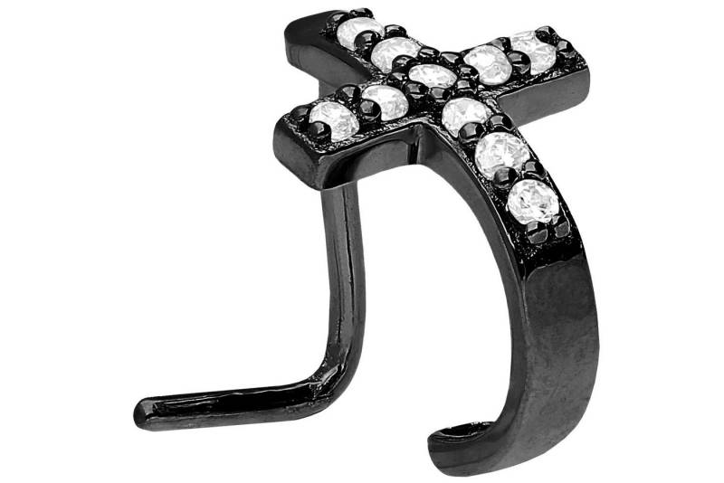 PIERCINGLINE Nasenpiercing Chirurgenstahl Nasenstecker KRISTALLKREUZ (Nasenstecker, 1-tlg) von PIERCINGLINE