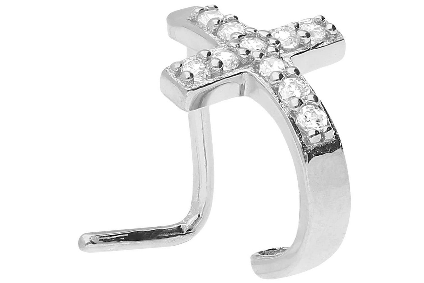 PIERCINGLINE Nasenpiercing Chirurgenstahl Nasenstecker KRISTALLKREUZ (Nasenstecker, 1-tlg) von PIERCINGLINE