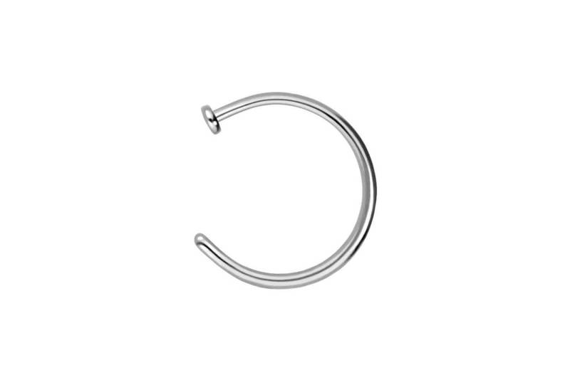 PIERCINGLINE Nasenpiercing Titan Nasenring offen PLATTE (Nasenstecker, 1-tlg) von PIERCINGLINE