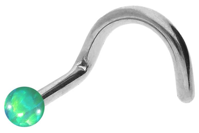 PIERCINGLINE Nasenpiercing Titan Nasenstecker Spirale SYNTHETISCHER OPAL (Nasenstecker, 1-tlg) von PIERCINGLINE