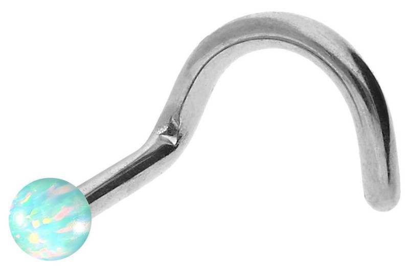 PIERCINGLINE Nasenpiercing Titan Nasenstecker Spirale SYNTHETISCHER OPAL (Nasenstecker, 1-tlg) von PIERCINGLINE