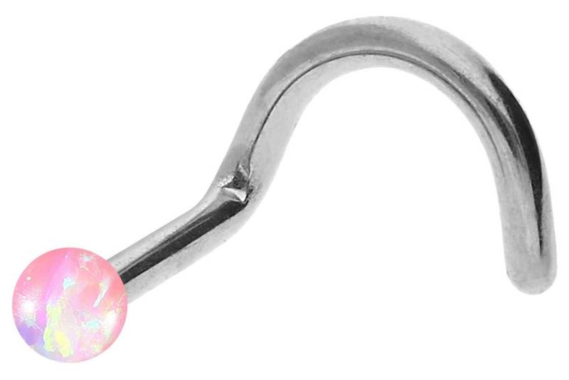 PIERCINGLINE Nasenpiercing Titan Nasenstecker Spirale SYNTHETISCHER OPAL (Nasenstecker, 1-tlg) von PIERCINGLINE