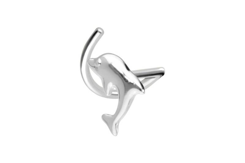 PIERCINGLINE Nasenpiercing 14/18 Karat Gold Nasenstecker Spirale DELFIN (Nasenstecker) von PIERCINGLINE
