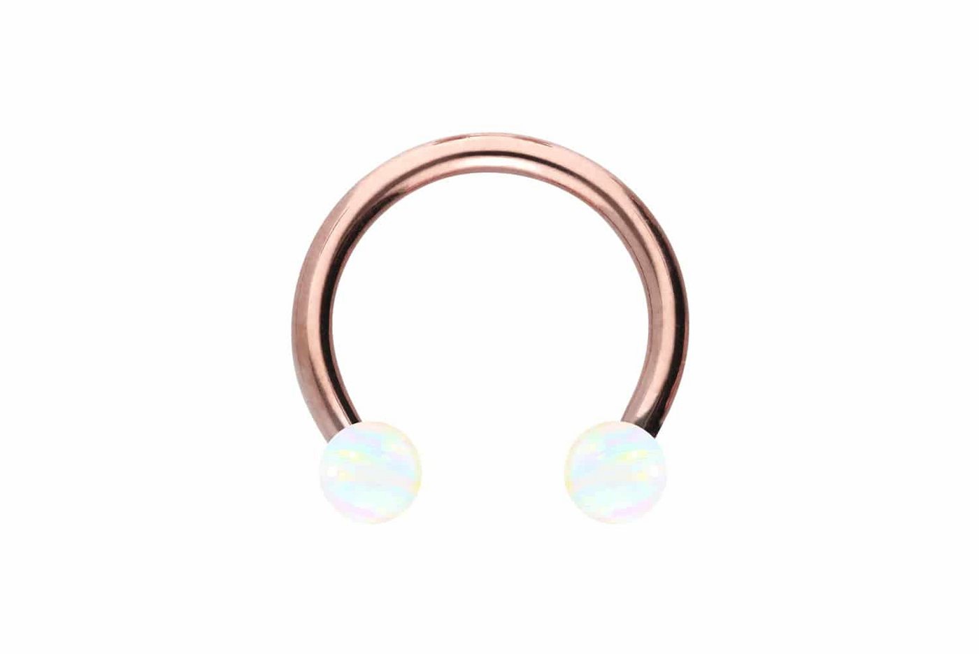 PIERCINGLINE Nasenpiercing Chirurgenstahl Hufeisenring SYNTHETISCHE OPALE (Hufeisen-Ringe, 1-tlg) von PIERCINGLINE